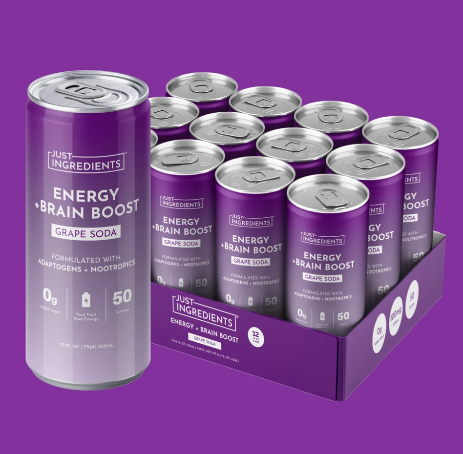 Grape Energy + Brain Boost 12oz