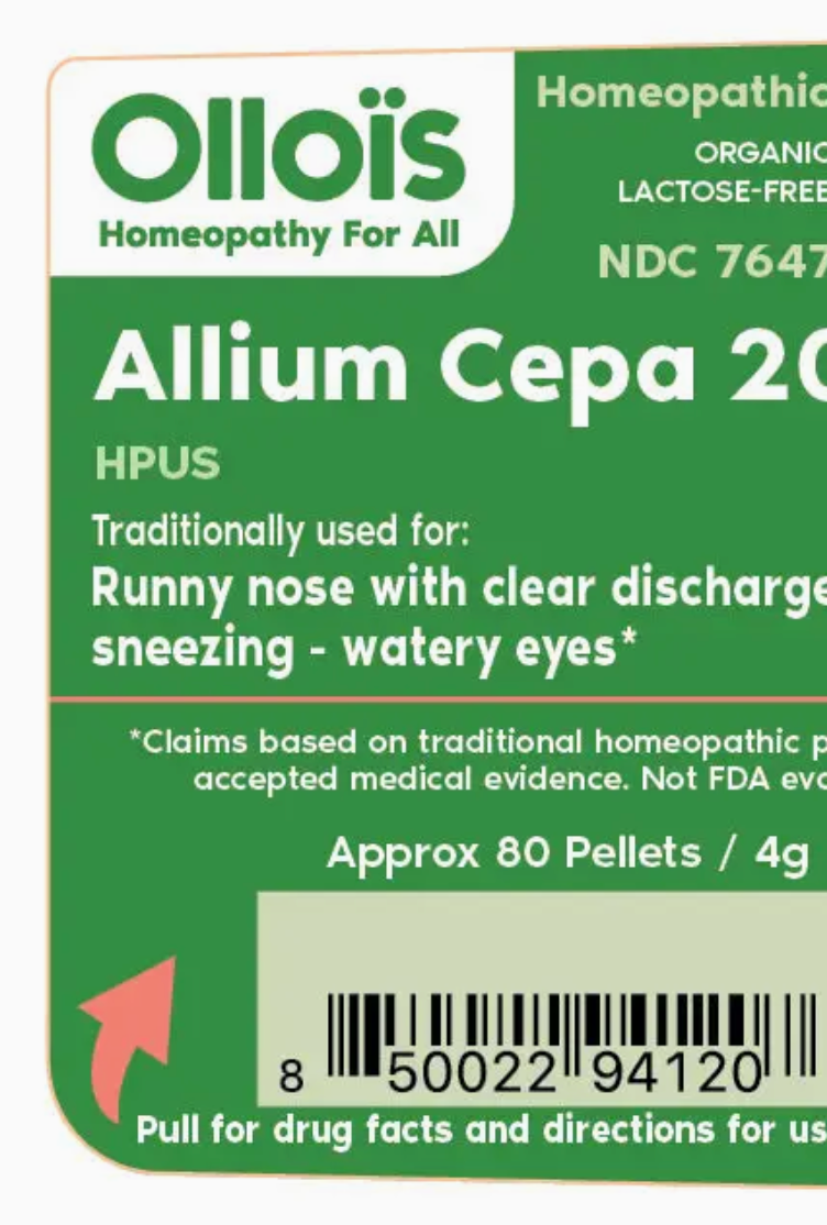 Olloïs Allium Cepa 200CK Vegan Organic Kosher, 80 Pellets