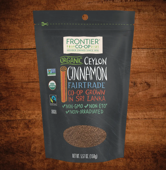Ceylon Cinnamon, Certified Organic, Fairtrade, 5.57 oz.
