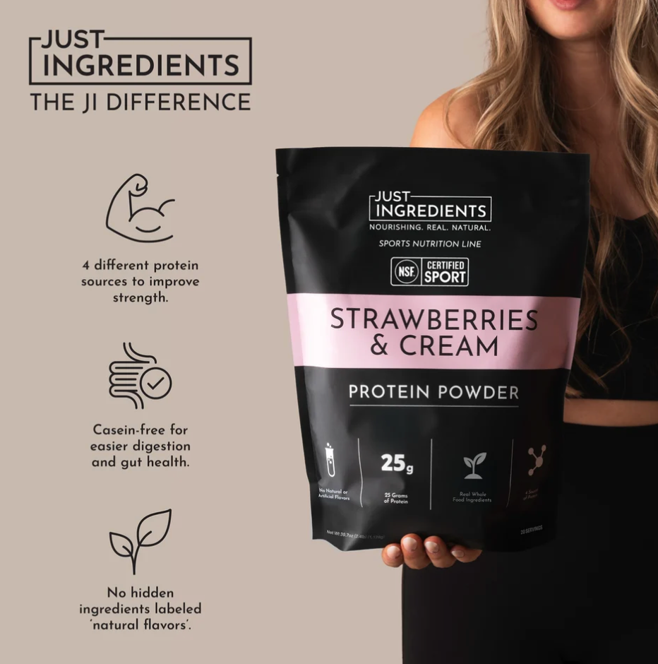 Strawberries & Cream Protein Powder (20 Serving) - NSF