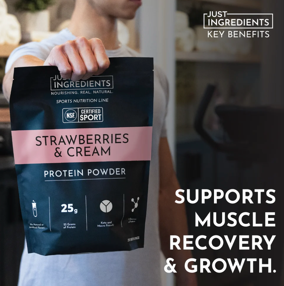 Strawberries & Cream Protein Powder (20 Serving) - NSF