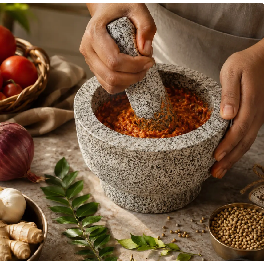 Granite Mortar and Pestle 7"