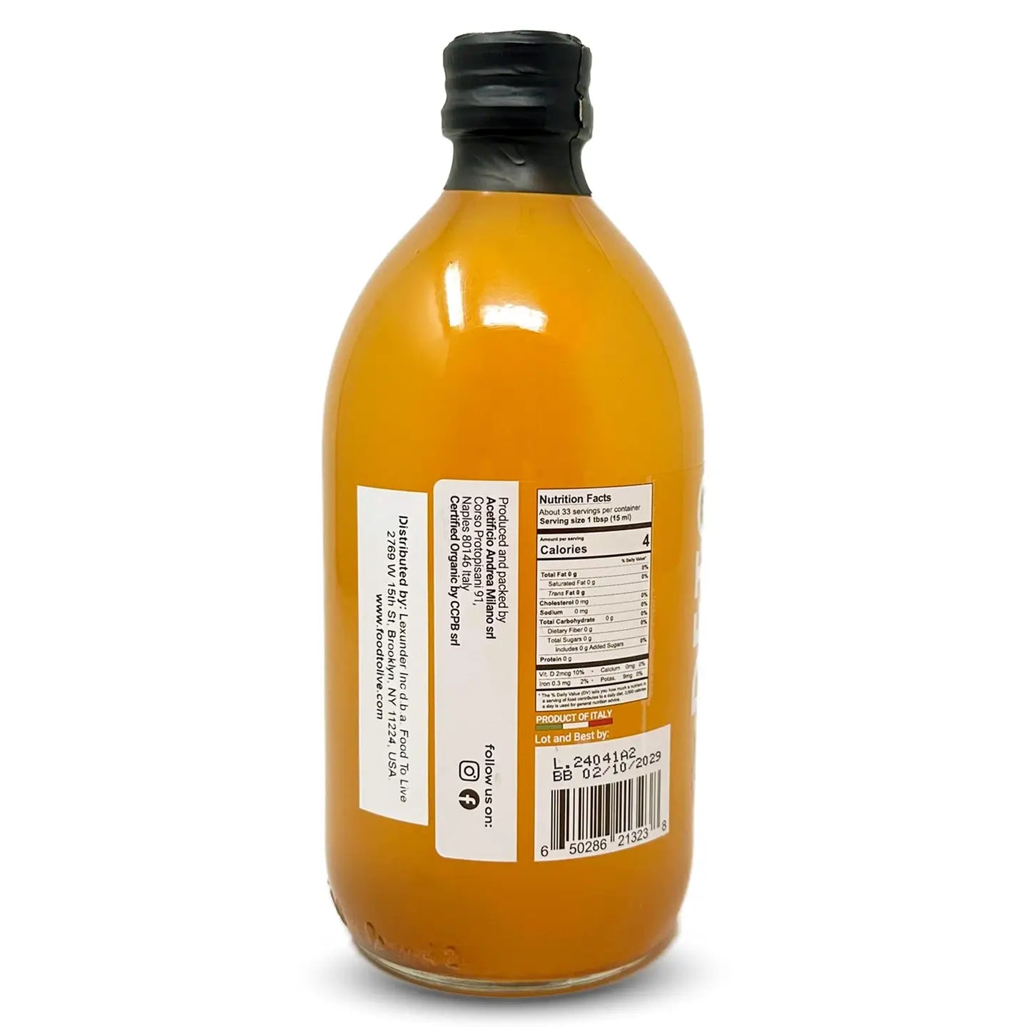 Organic Apple Cider Vinegar "The Mother of Vinegar"