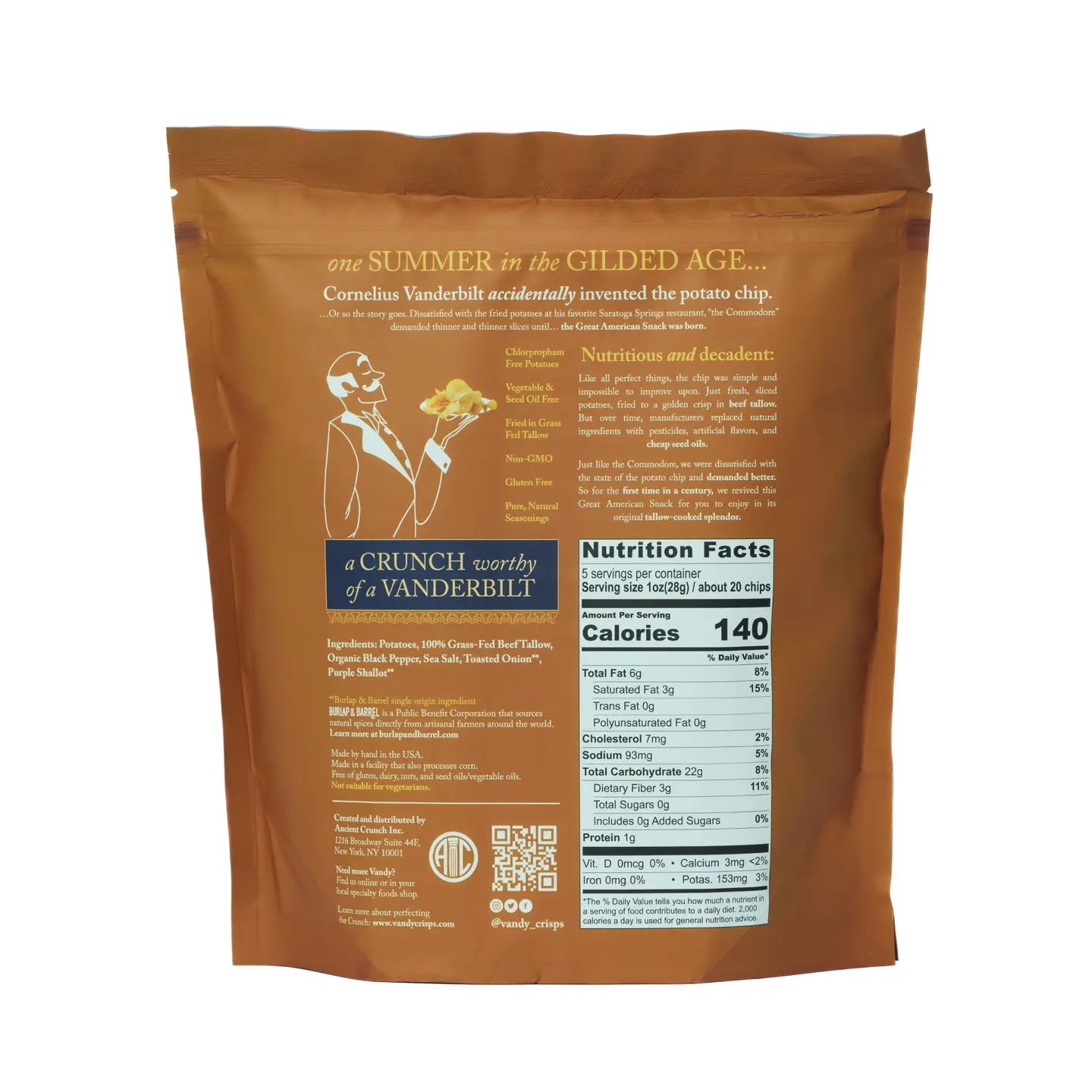 Vandy Crisps, French Onion, 5oz
