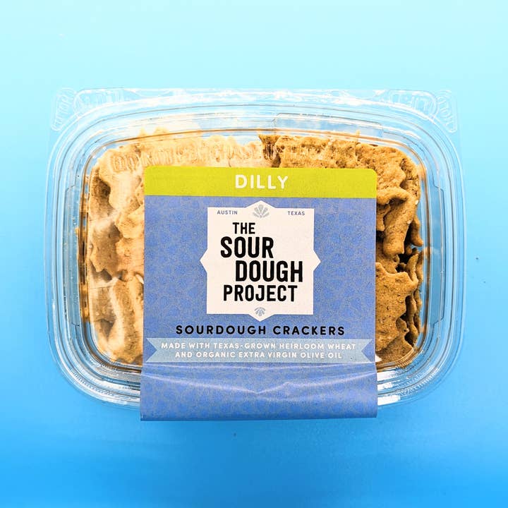 Dilly Sourdough Crackers