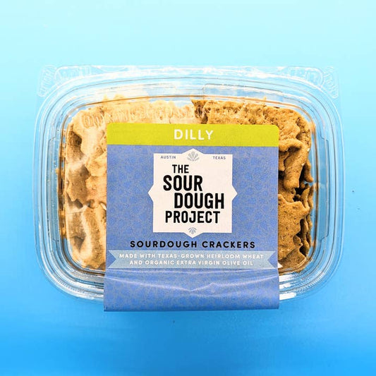 Dilly Sourdough Crackers