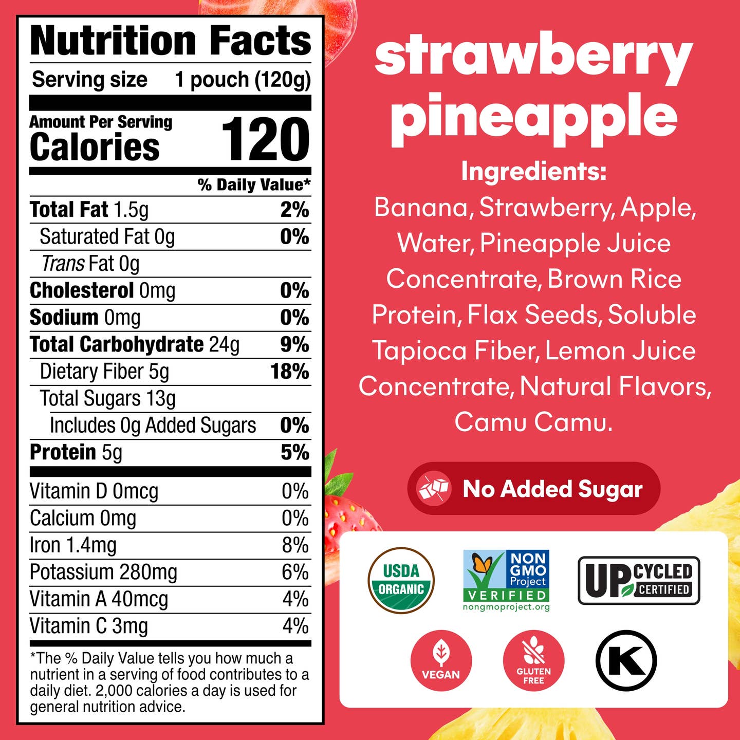 Superfood Smoothies, Strawberry Pineapple +prebiotic fiber