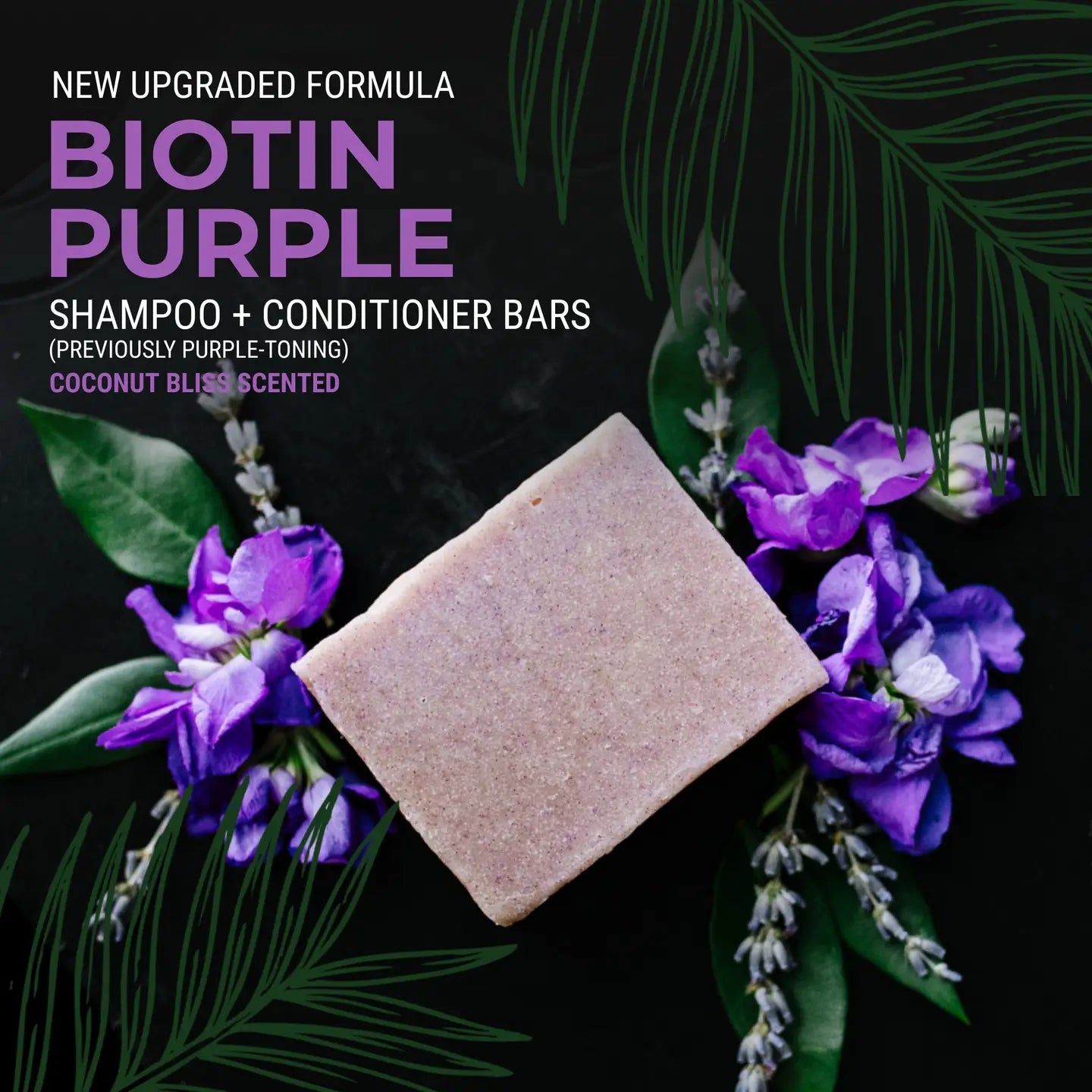 Purple Toning Biotin Conditioner Bar for Blonde & Gray Hair