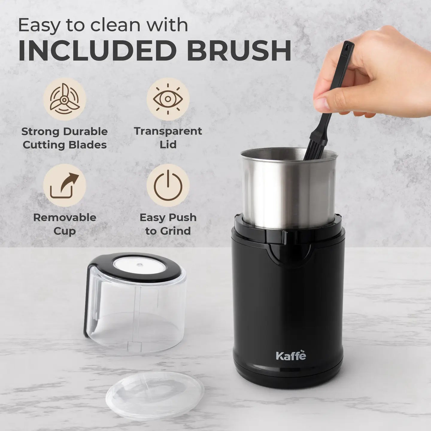Coffee Grinder with Removable Cup 4.5oz
