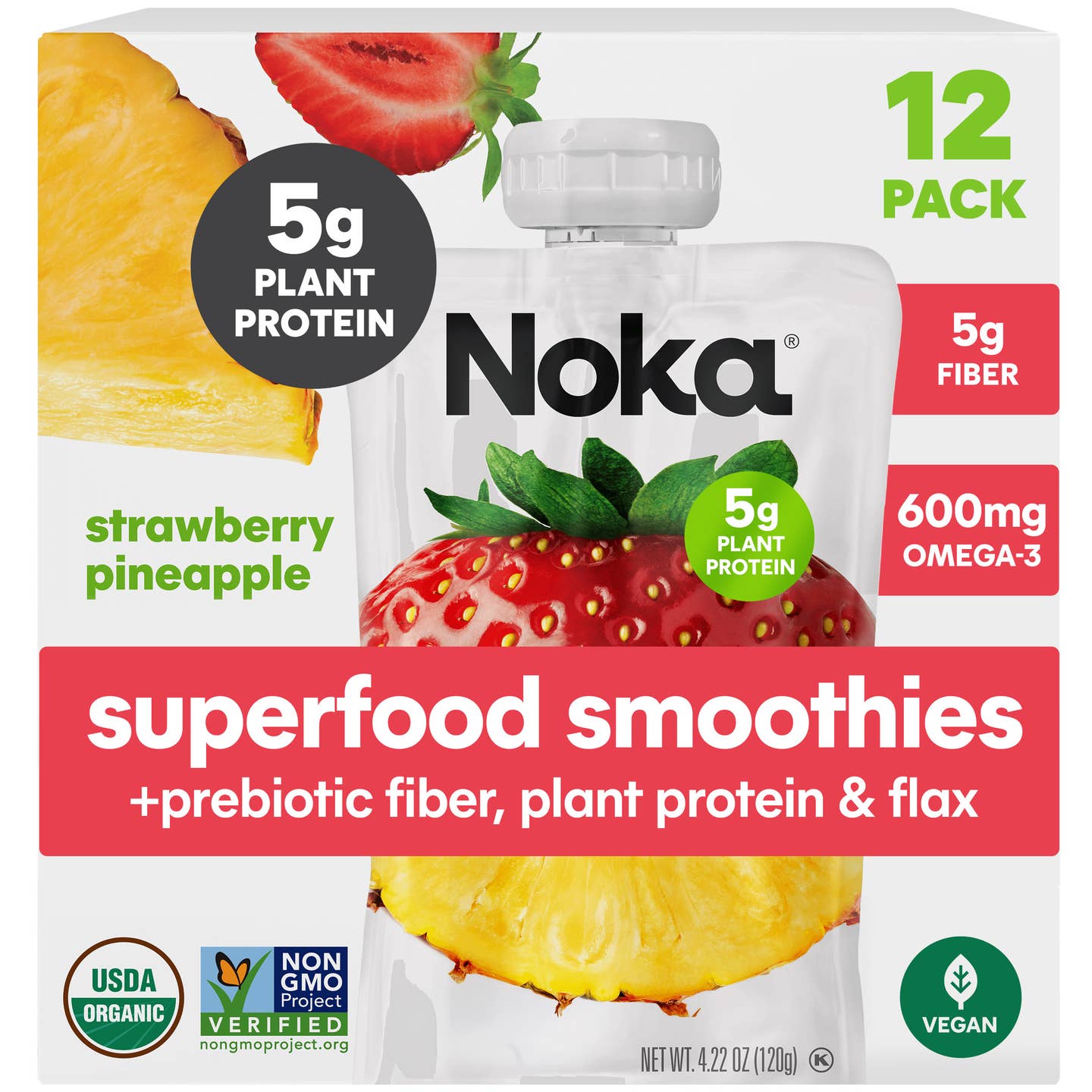 Superfood Smoothies, Strawberry Pineapple +prebiotic fiber