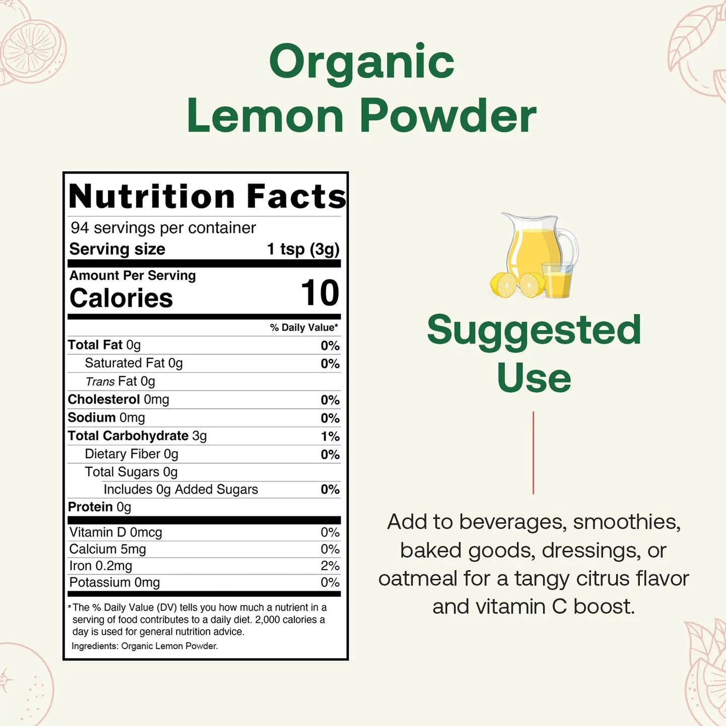 Organic Lemon Juice Powder