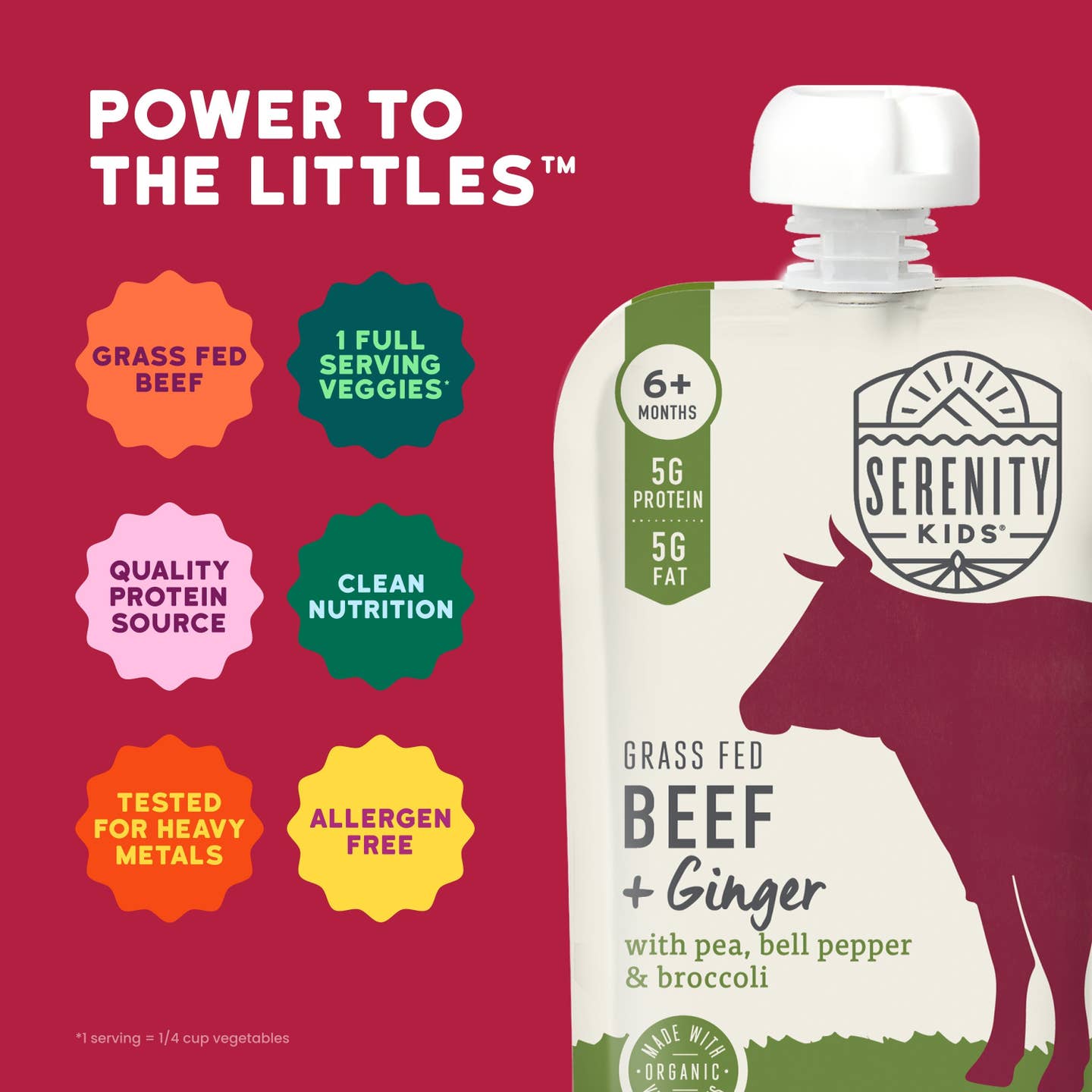 Grass Fed Beef & Ginger with Organic Pea, Bell Pepper and Broccoli