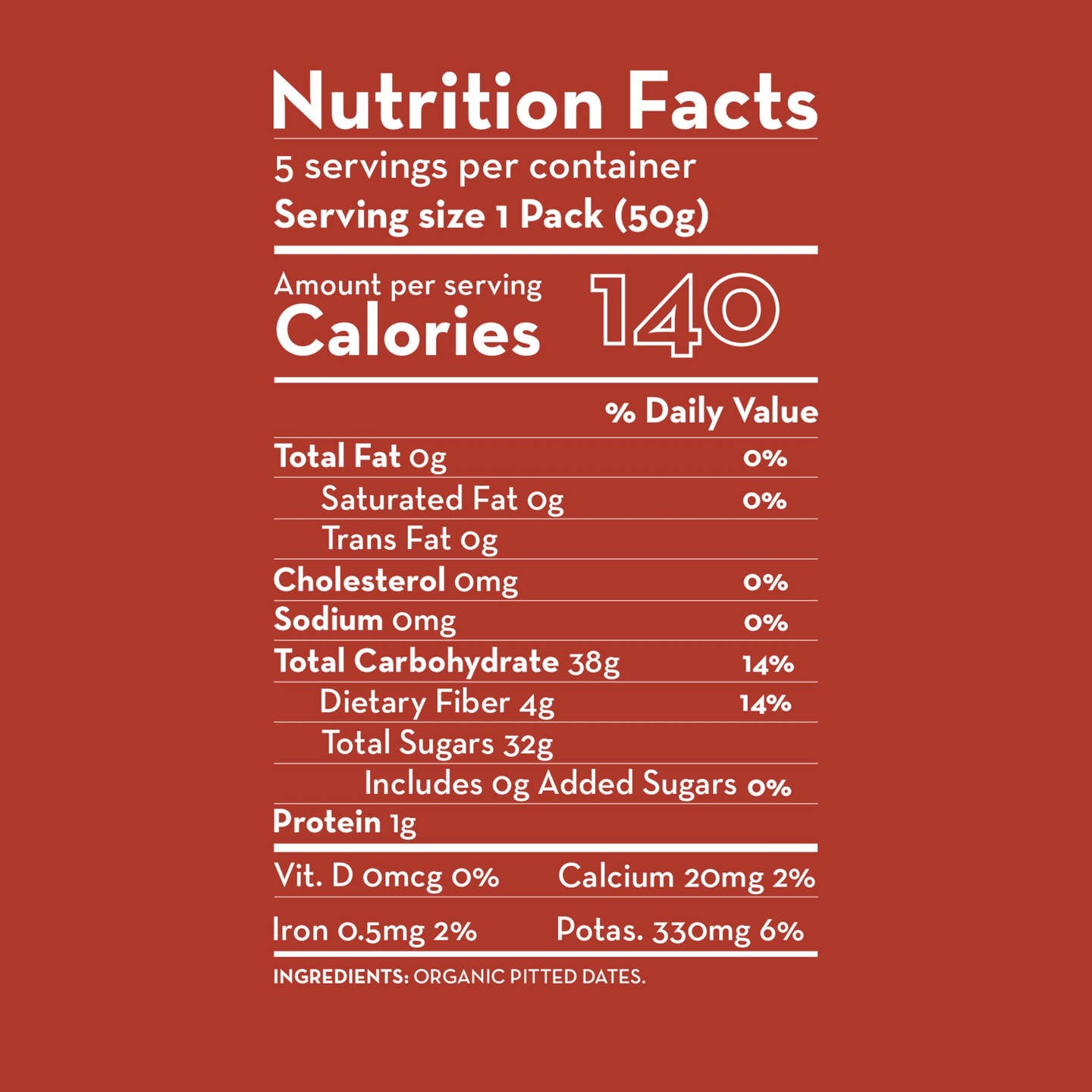 Organic Dried Pitted Dates - No Sugar Added, Sulphite-Free