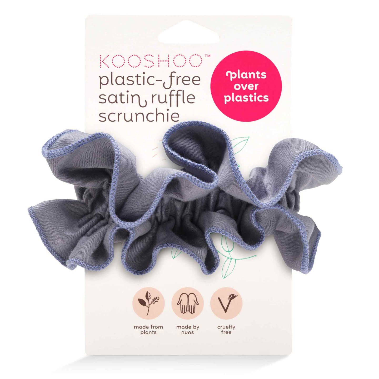 Ruched Organic Satin Scrunchie | Plastic-Free