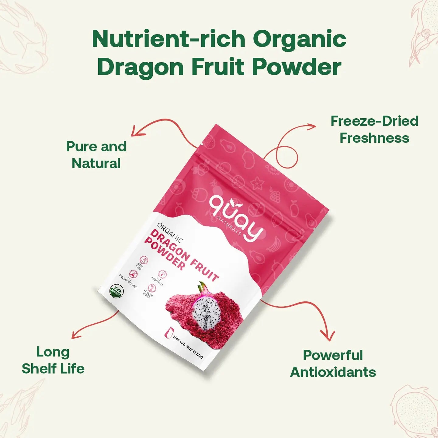 Organic Dragon Fruit Powder