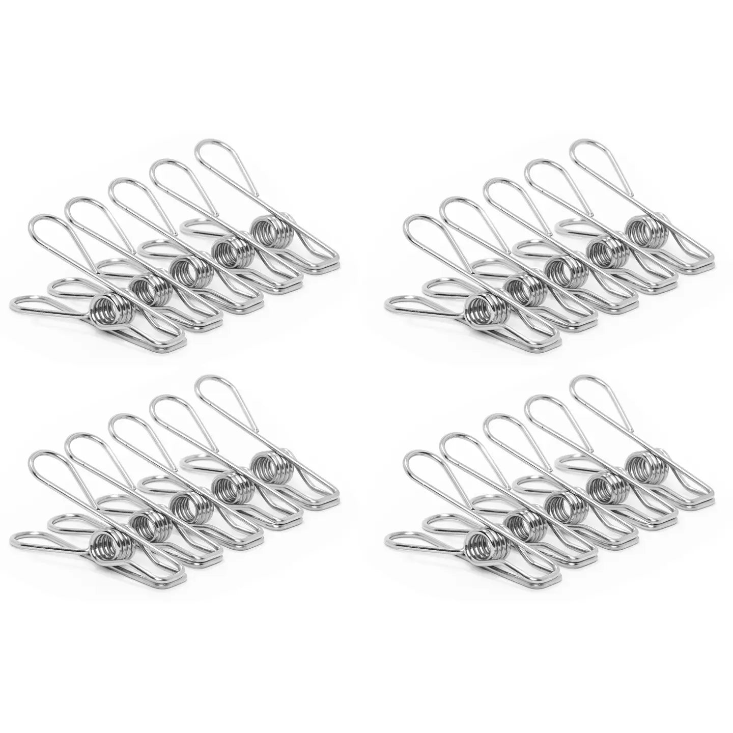Stainless Steel Clothes Peg Clips (Pack of 20 in Cotton Bag)