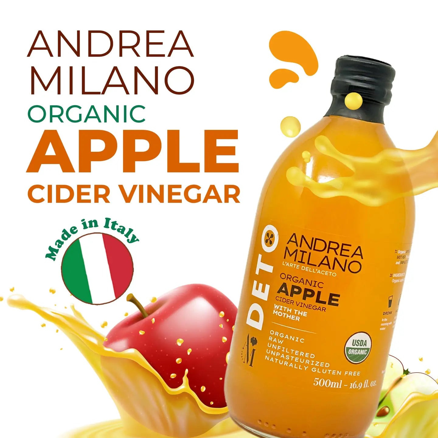 Organic Apple Cider Vinegar "The Mother of Vinegar"