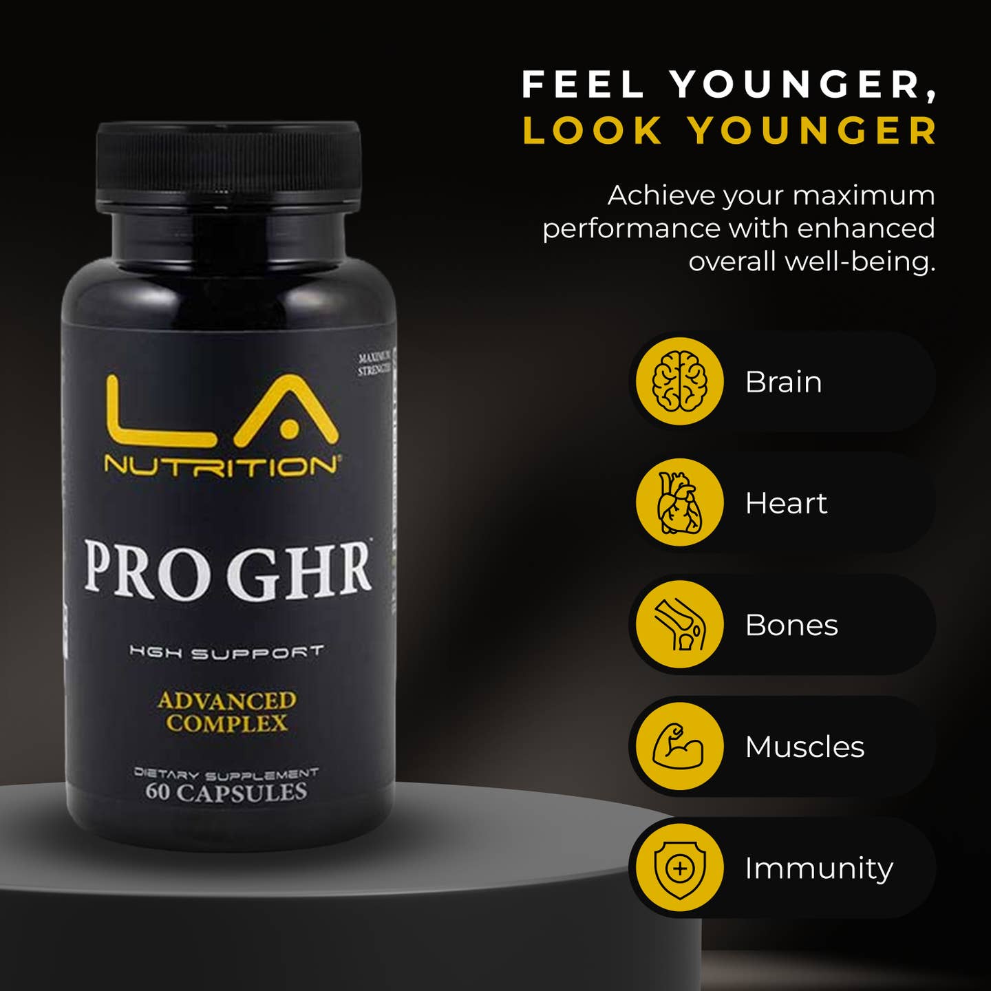 Pro-Ghr Hgh Supplement For Men & Women - Amino Acid, Sleep, Joint Health & Immune Support Supplement For Physical Performance, Appearance & Longevity