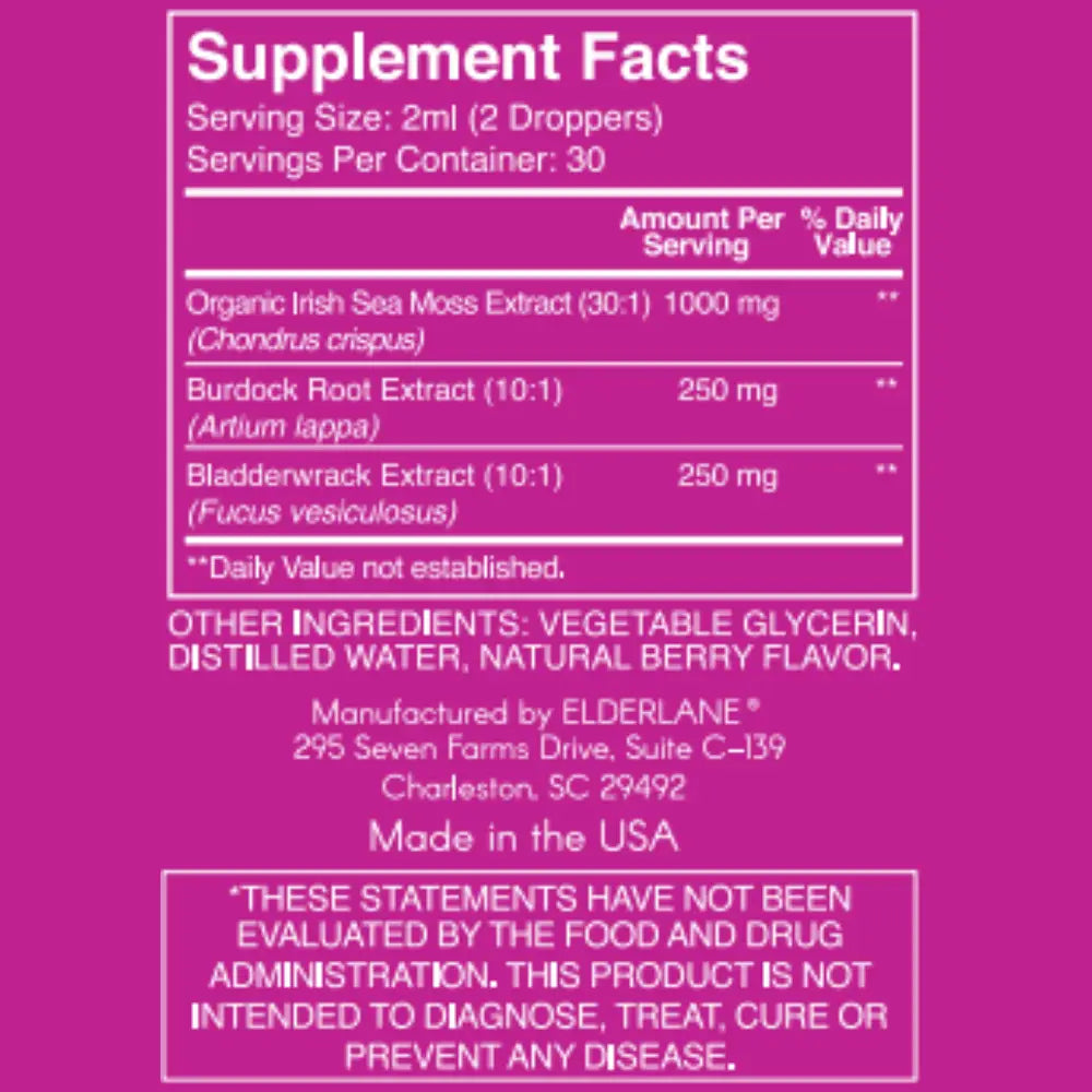 Sea Moss Drops 2 oz - Berry Flavor