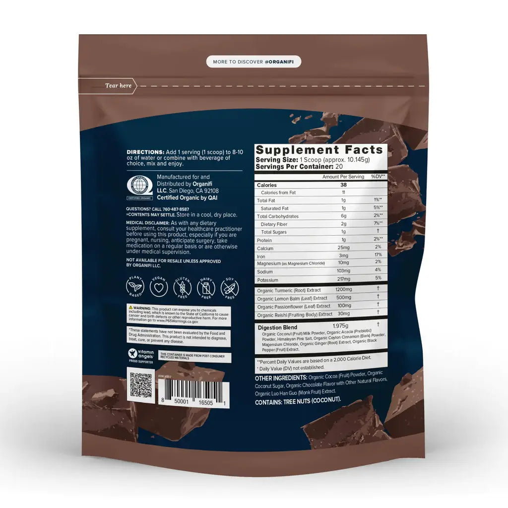 Gold Chocolate - Relaxing Turmeric/Cocoa Blend + Adaptogens